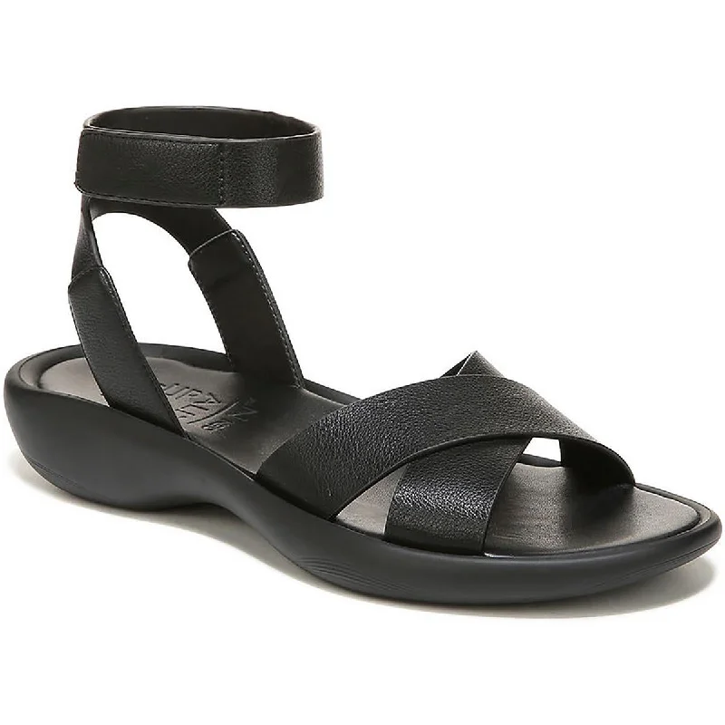 Women's Foot-Friendly Shoes Naturalizer Womens Genn-Climb Open Toe Faux Leather Ankle Strap