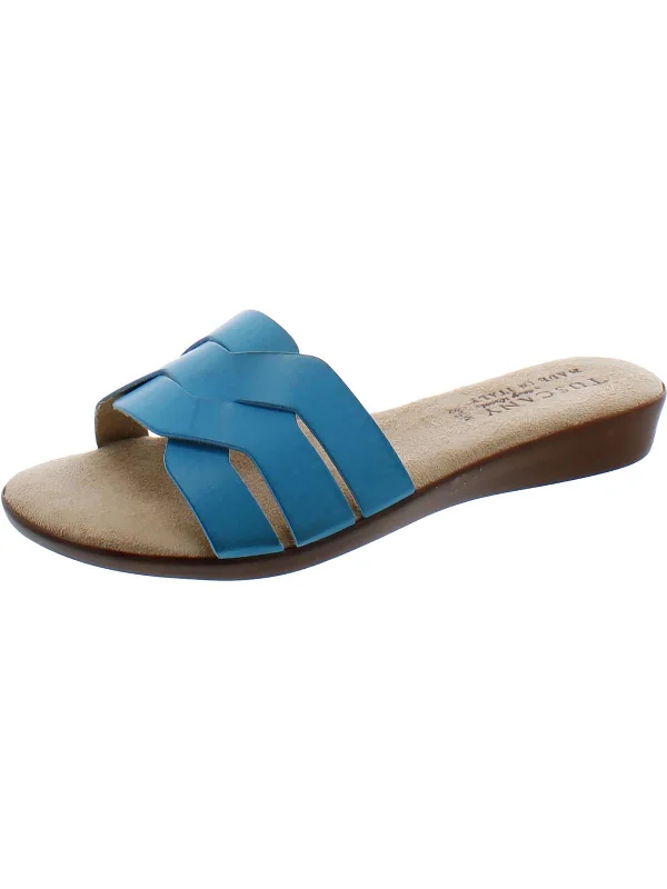 Stylish Deals NICIA Womens Faux Leather Slide Sandals