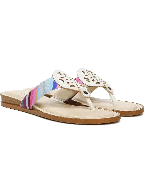 Essentials On Sale Raegan Womens Faux Leather Slip On Thong Sandals