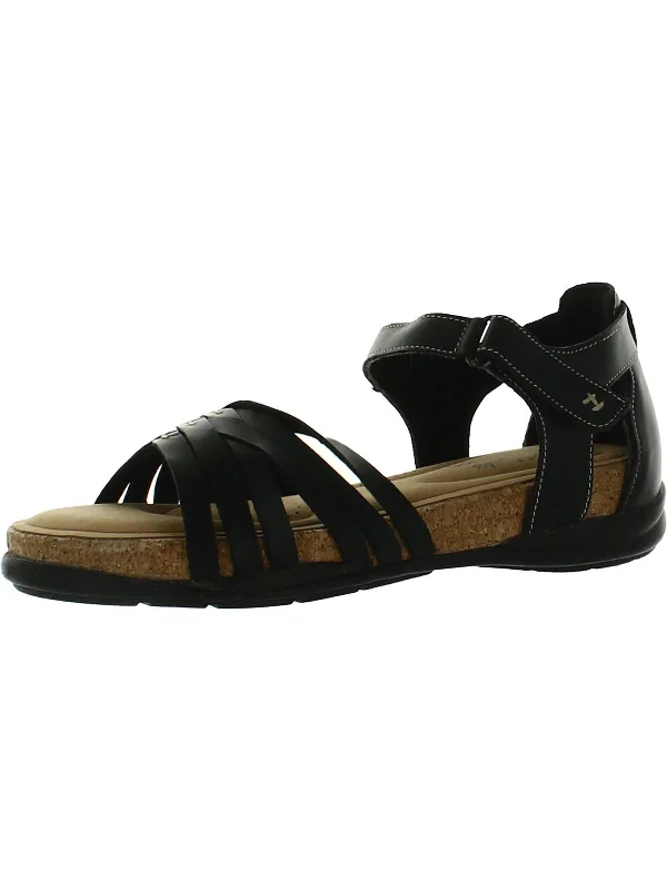 Seasonal Style Discounts Roseville Cove Womens Leather Comfort Wedge Sandals