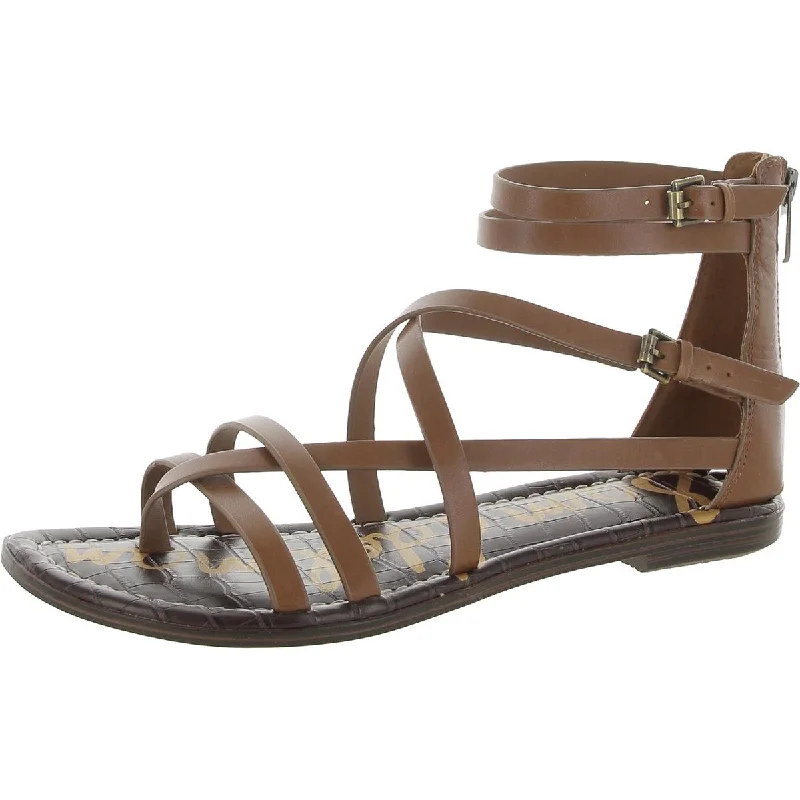 Women's Office Shoes Sam Edelman Womens Gibbs Leather Ankle Strap Strappy Sandals