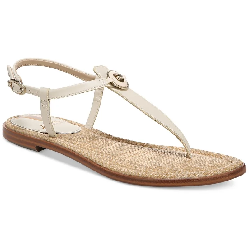 Stylish Statements Sam Edelman Womens GIGI SIGNET Faux Leather Casual Thong Sandals