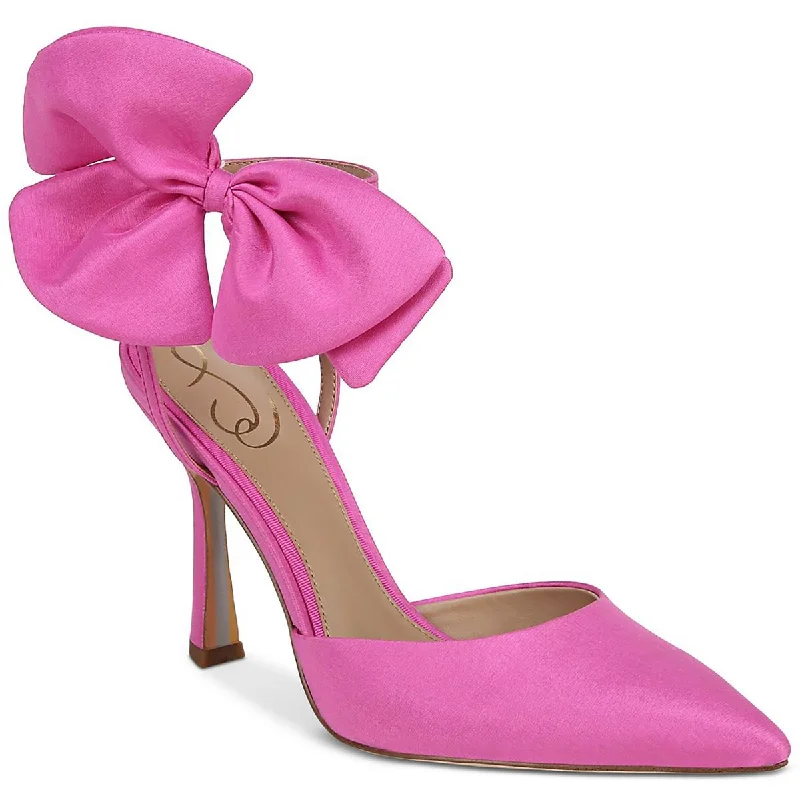 Modern Flat Shoes Offers Sam Edelman Womens Halie Satin Pointed Toe Pumps