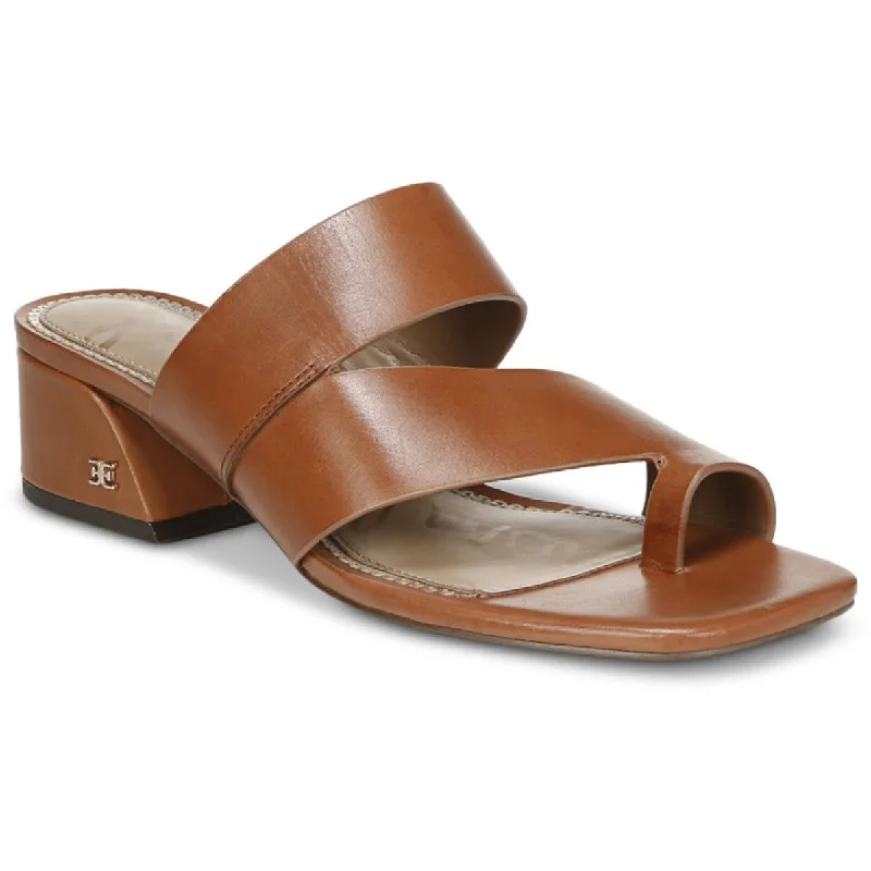 Luxury Formal Shoes Deals Sam Edelman Womens Prague Leather Toe Loop Heel Sandals