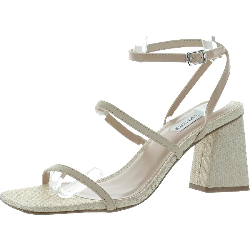 Best Sellers Steve Madden Womens Bayley Faux Leather Ankle Strap Block Heel