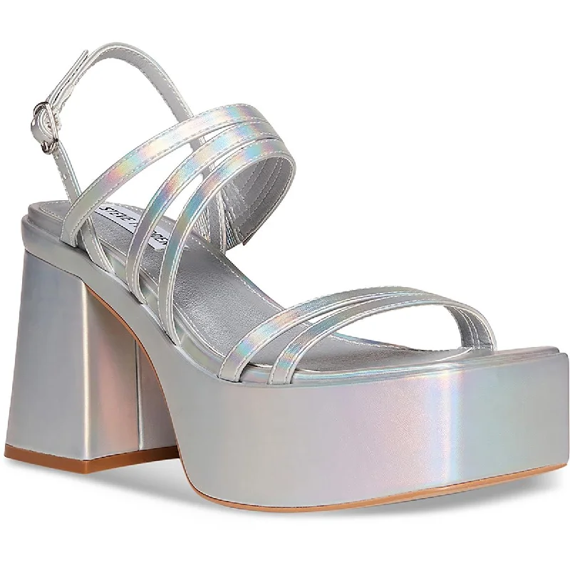 Step Ahead, Lead The Trend Steve Madden Womens Bossy Block Heel Ankle Strap Platform Sandals