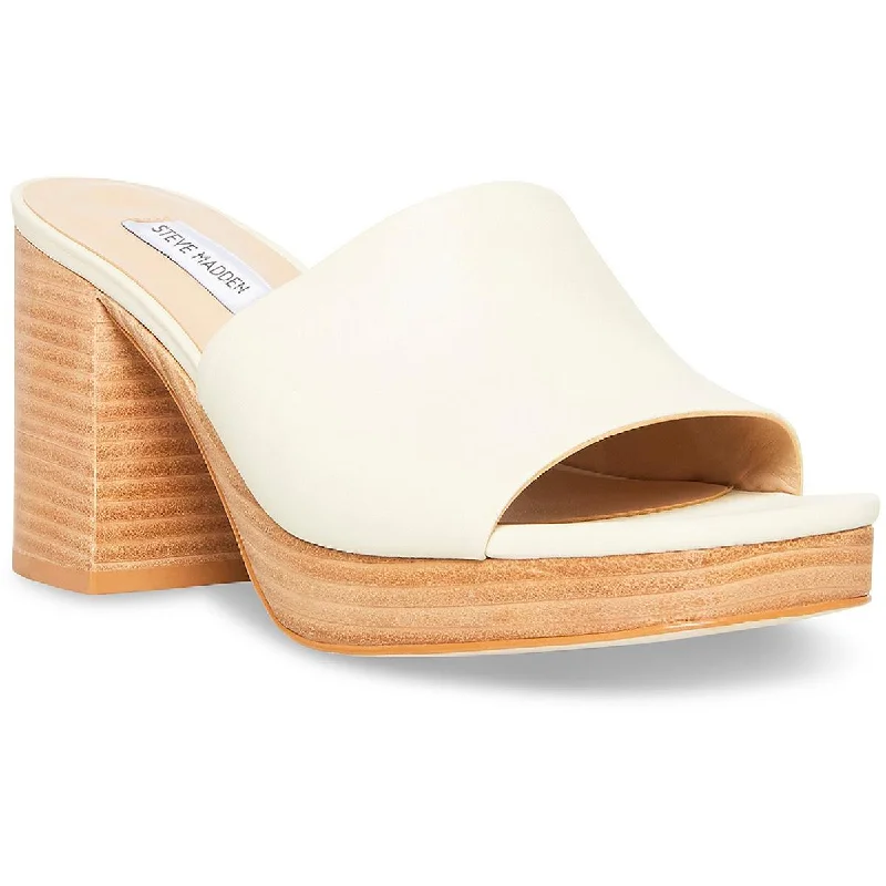 Final Sale Steve Madden Womens Elda Breathable Slide On Heels