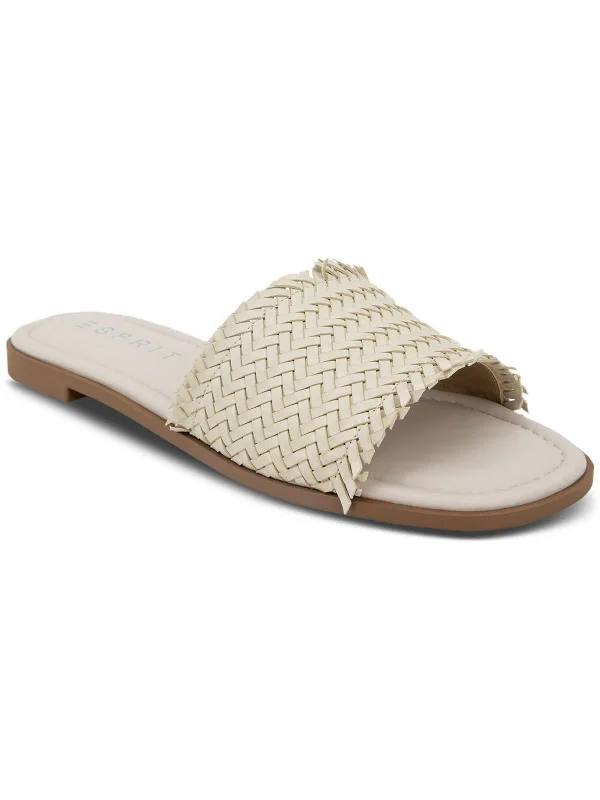 Soft Cushion Shoes Discount Summer Womens Woven Peep-Toe Slide Sandals