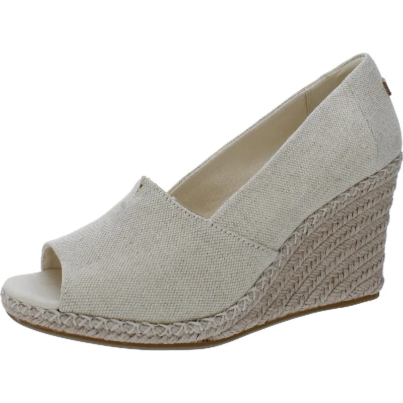 Ultra-Light Footwear Sale Toms Womens Canvas Peep-Toe Espadrilles