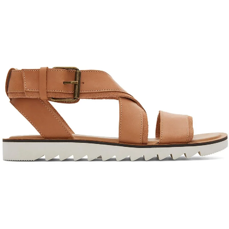 Vintage-Inspired Shoes Deal Toms Womens Sidney Tread Leather Ankle Strap