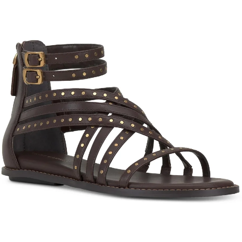 Holiday Glam Vince Camuto Womens Dirrazo Leather Studded Gladiator Sandals