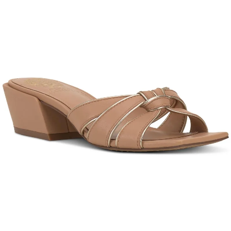 Comfortable Slip-On Shoes Vince Camuto Womens Selaries Knot-Front Slip On Slide Sandals
