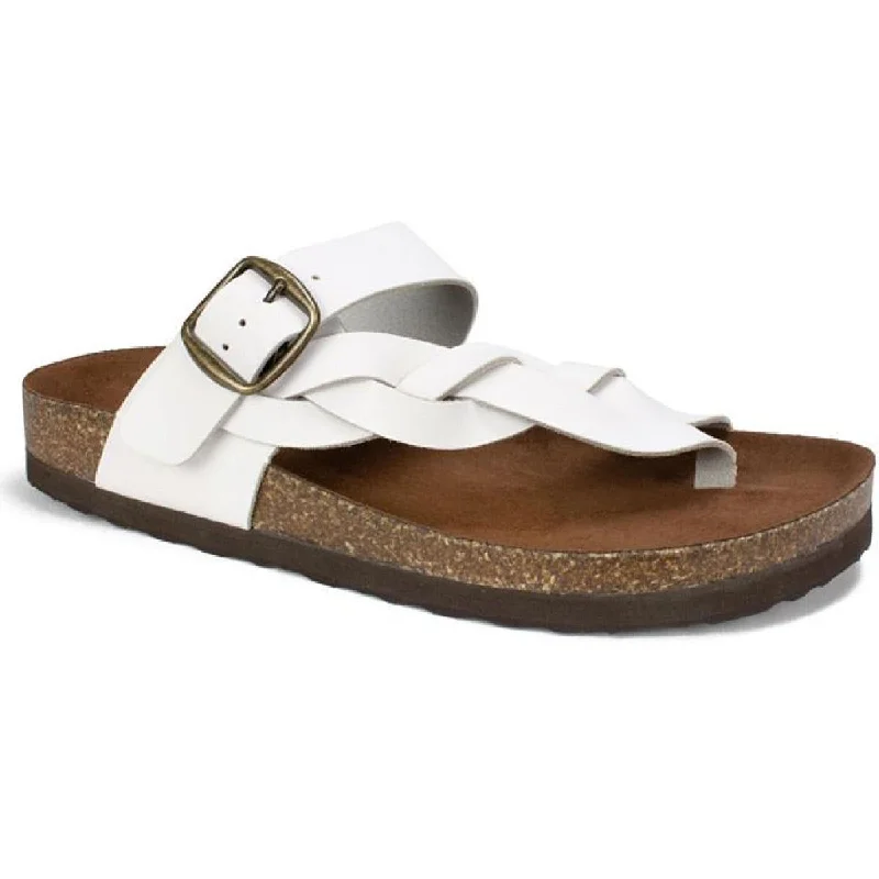 Top Brand Discounts White Mountain Womens Crawford Leather Flat Thong Sandals