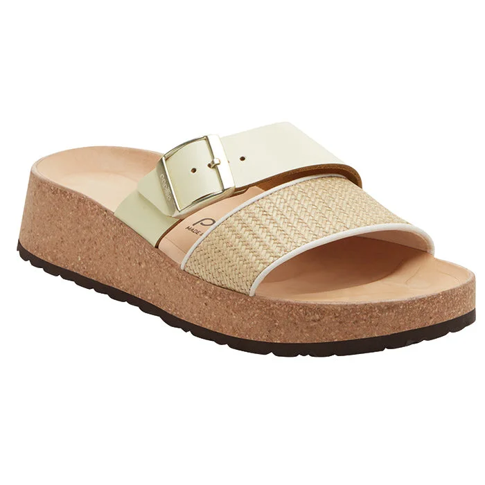 Bold Fashion Sales Womens Birkenstock Almina Raffia Narrow in Natural/White