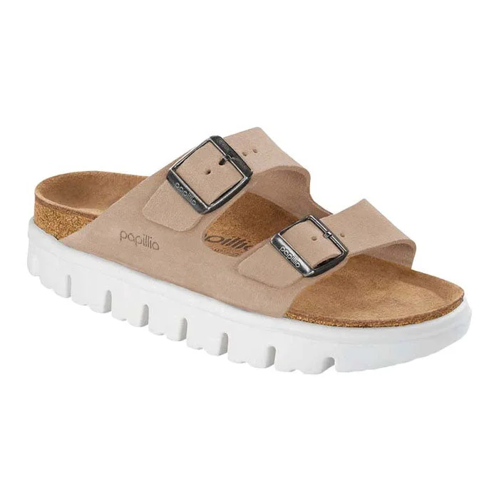 Stylish All-Day Wear Shoes Womens Birkenstock Arizona Chunky Narrow in Warm Sand
