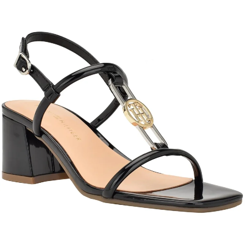 Comfortable Outdoor Shoes Womens Embellished Slingback Block Heel