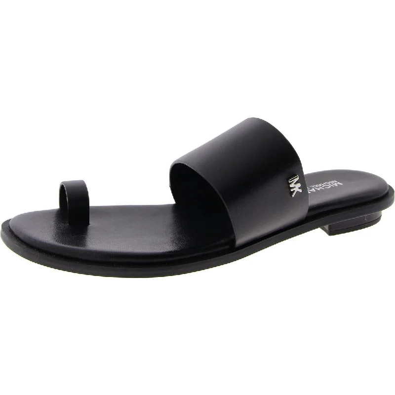 Women's Business Casual Shoes Womens Faux Leather Stretch Slide Sandals