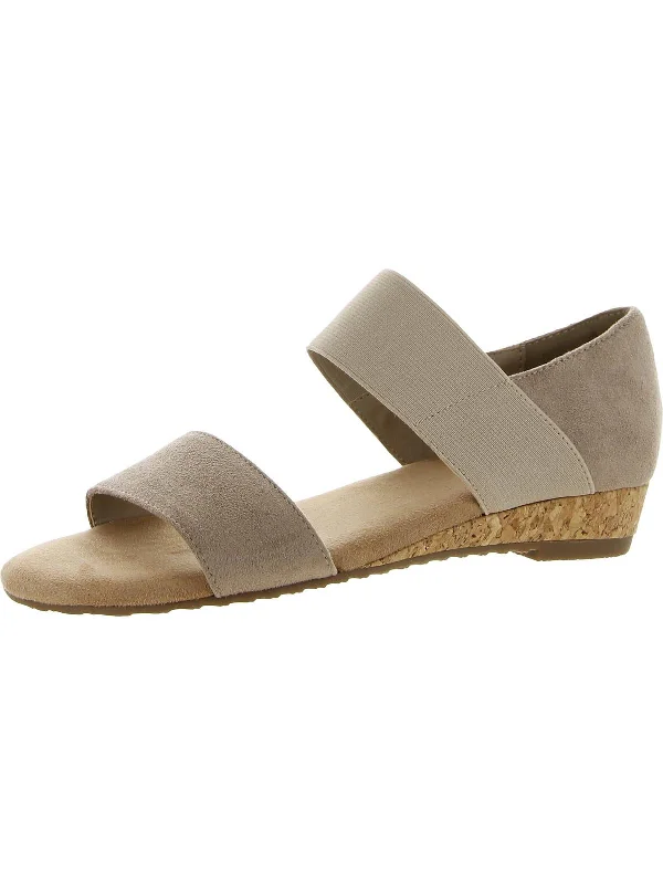 Water-Resistant Shoes Sale Womens Faux Suede Strappy Wedge Sandals