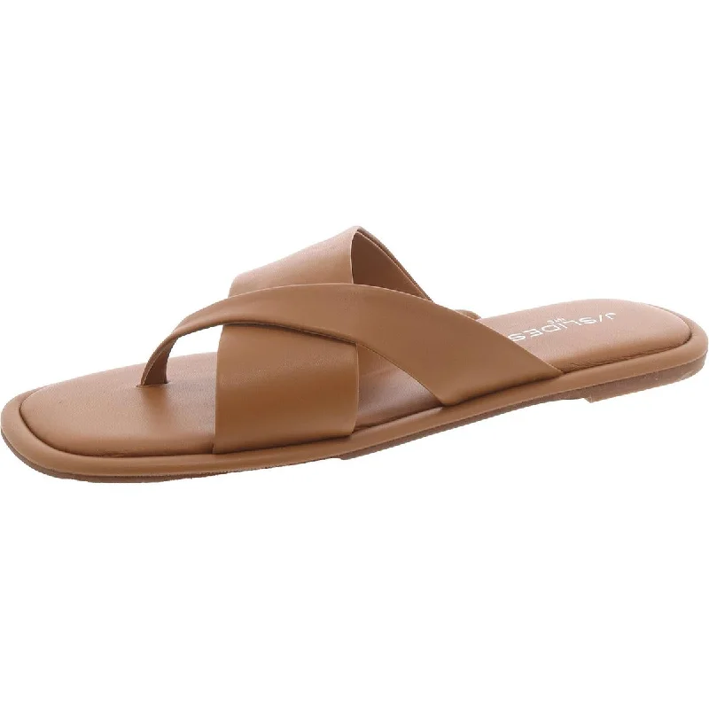 Comfortable Business Shoes Womens Leather Strappy Thong Sandals