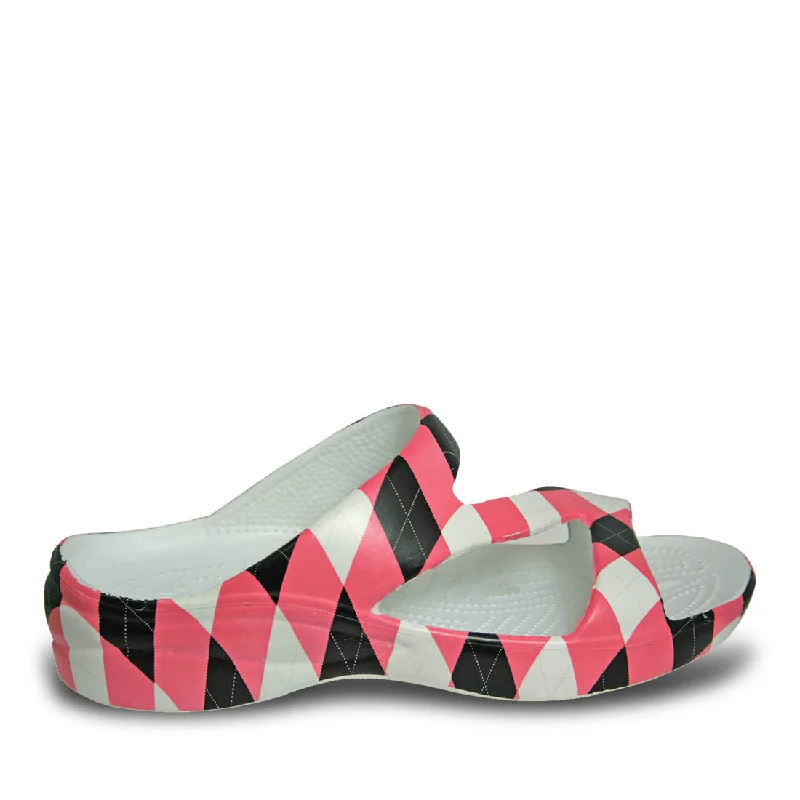 Women's Chic Footwear Women's Loudmouth Z Sandals - Pink and Black Tile
