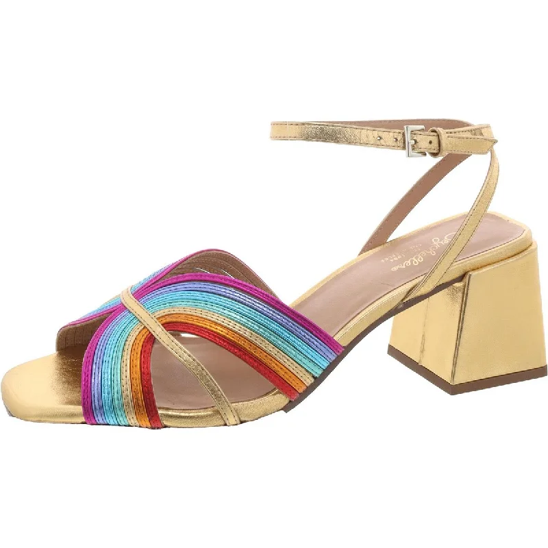 Women's Waterproof Shoes Womens Metallic Square toe Ankle Strap