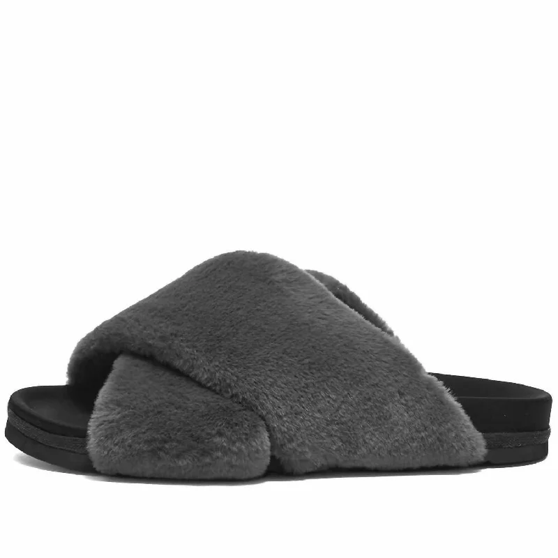 Contemporary Chic Promotions Women's Mini Cloud Slide In Charcoal