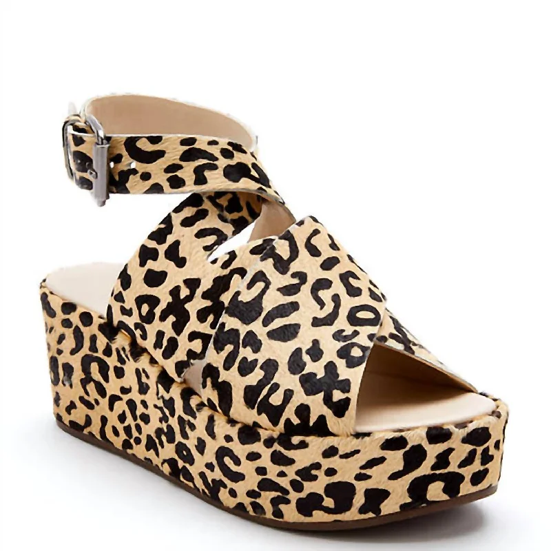 Non-Slip Shoes Women's Runaway Platform Sandal In Leopard