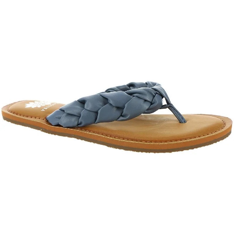 Women's Flats Sale Yellow Box Womens Dauphine Faux Leather Slip On Thong Sandals
