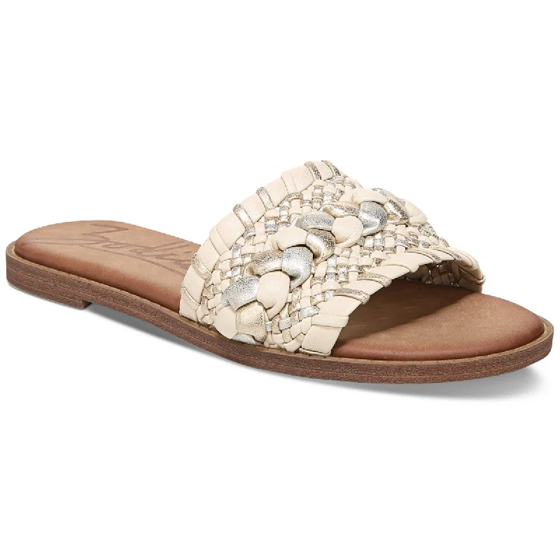 Feminine Style Promotions Zodiac Womens Faux Leather Round Toe Slide Sandals