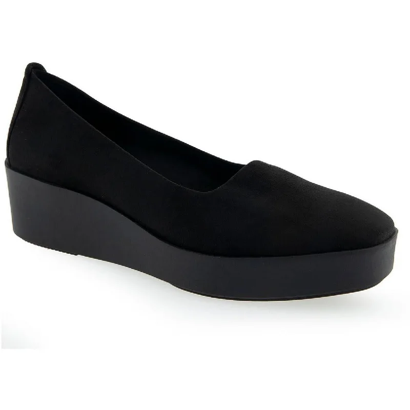 Sale Clearance Aerosoles Womens COWLEY Faux Suede Round toe Wedge Heels