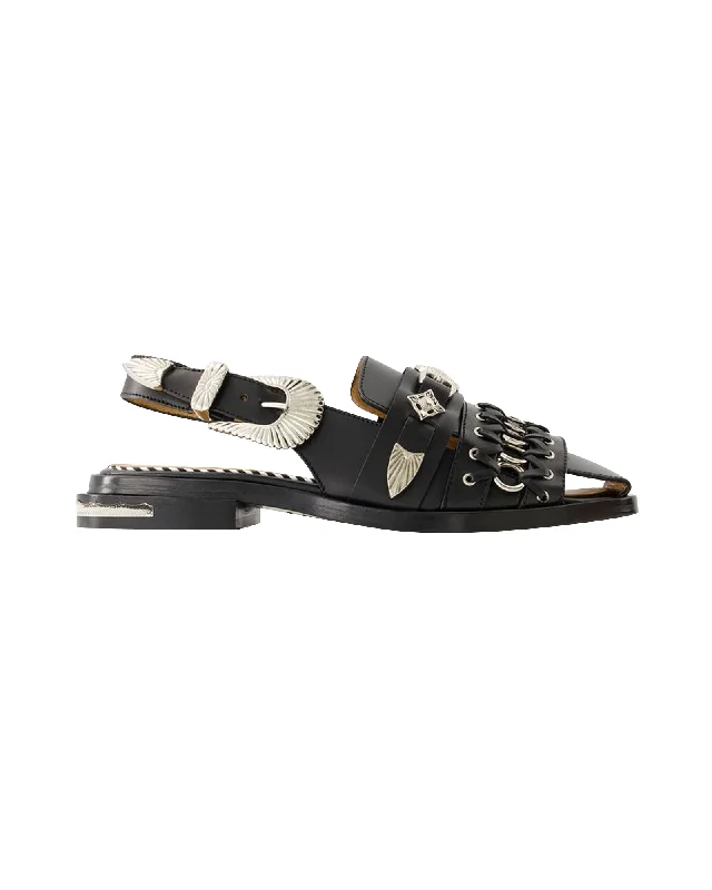 Discount Price Aj1312 Sandals - Toga Pulla - Leather - Black