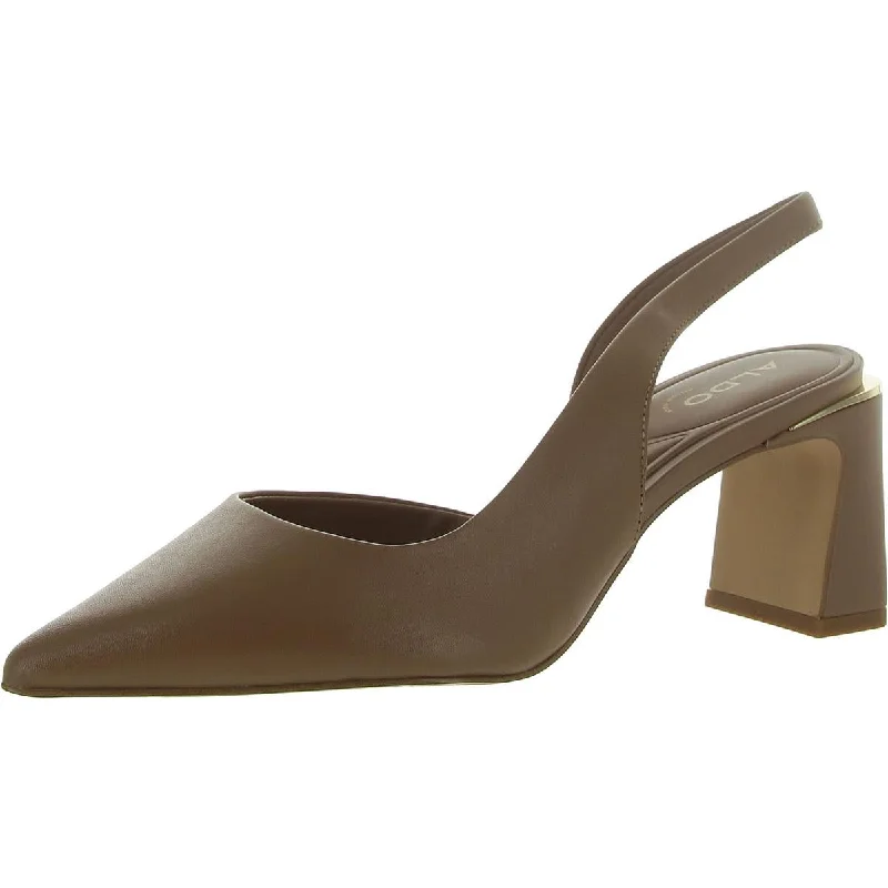 New Arrivals Aldo Womens CRULLINA Faux Leather Pointed toe Slingback Heels