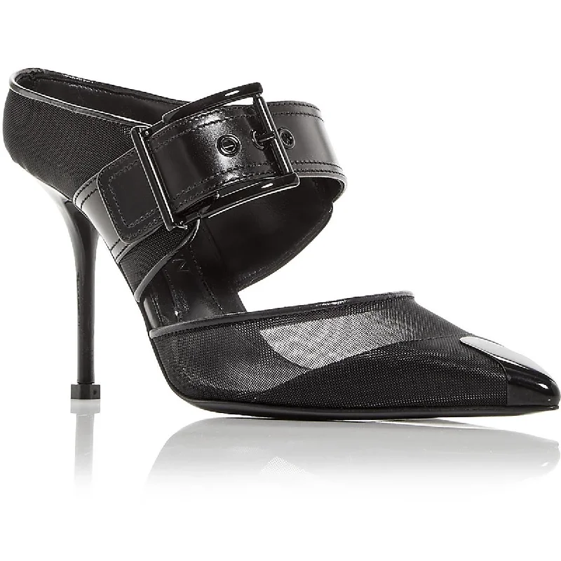 Comfortable Slip-Resistant Shoes Alexander McQueen Womens Adjustable Slip On Mules