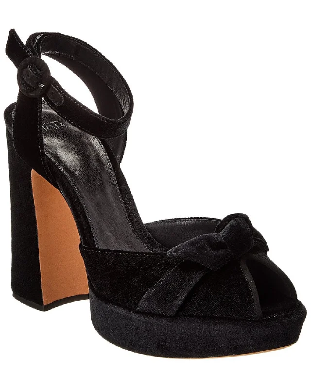 Trendy Pulse Alexandre Birman Pepitta 120 Velvet Platform Sandal