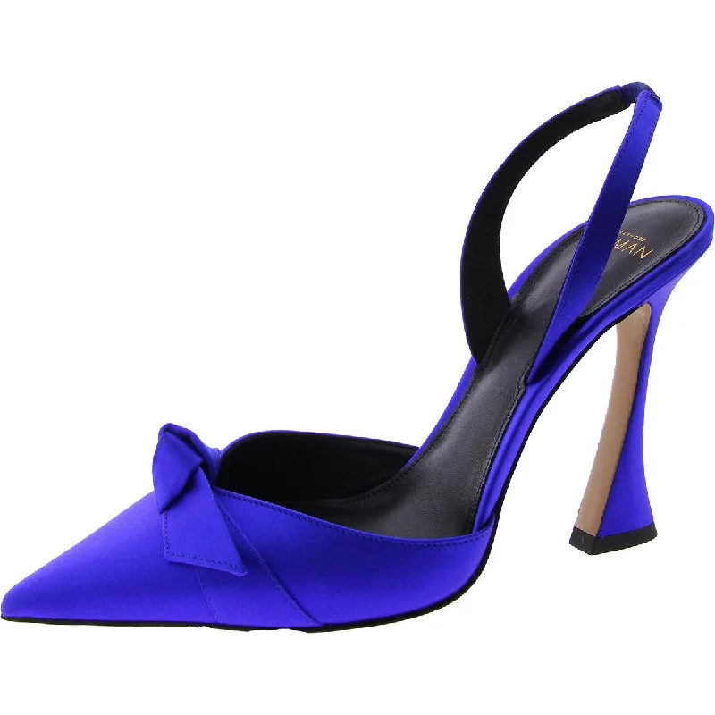 Streetwear-Inspired Footwear Alexandre Birman Womens Clarita Satin Slip On Slingback Heels Streetwear-Inspired Footwear Alexandre Birman Womens Clarita Satin Slip On Slingback Heels