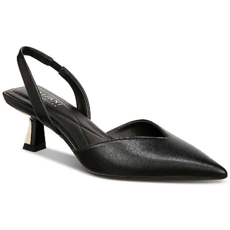 Walking Comfort Shoes Alfani Womens Omari Faux Leather Slingback Pumps