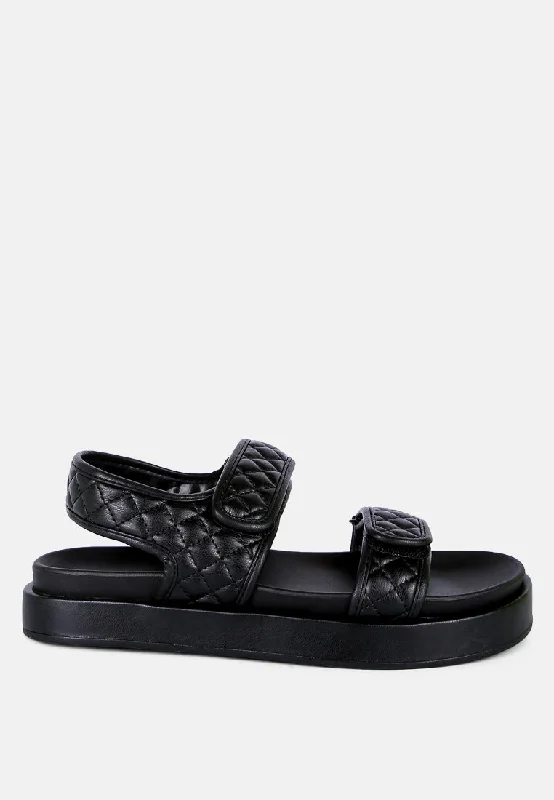 The Good Stuff anvil quilted platform sandals