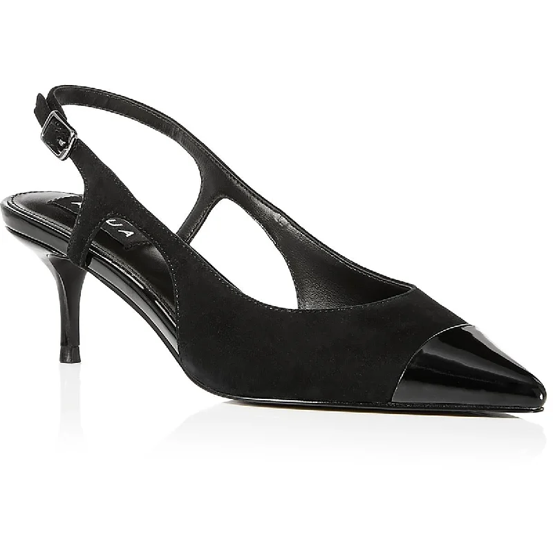 Limited Edition Aqua Womens KOKO Suede Pointed toe Kitten Heels