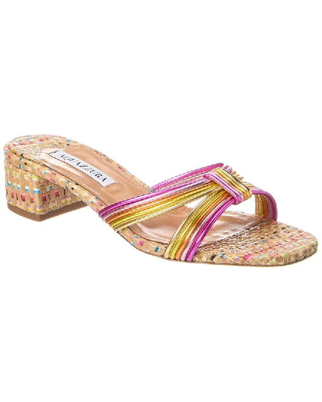 Comfortable Shoes Aquazzura Film 35 Leather Sandal