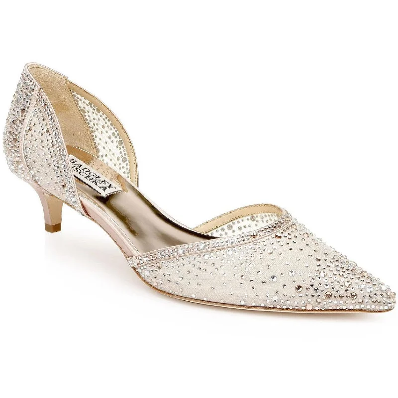 Women's Trendy Boots Badgley Mischka Womens Madelyn Slip On Dressy Kitten Heels