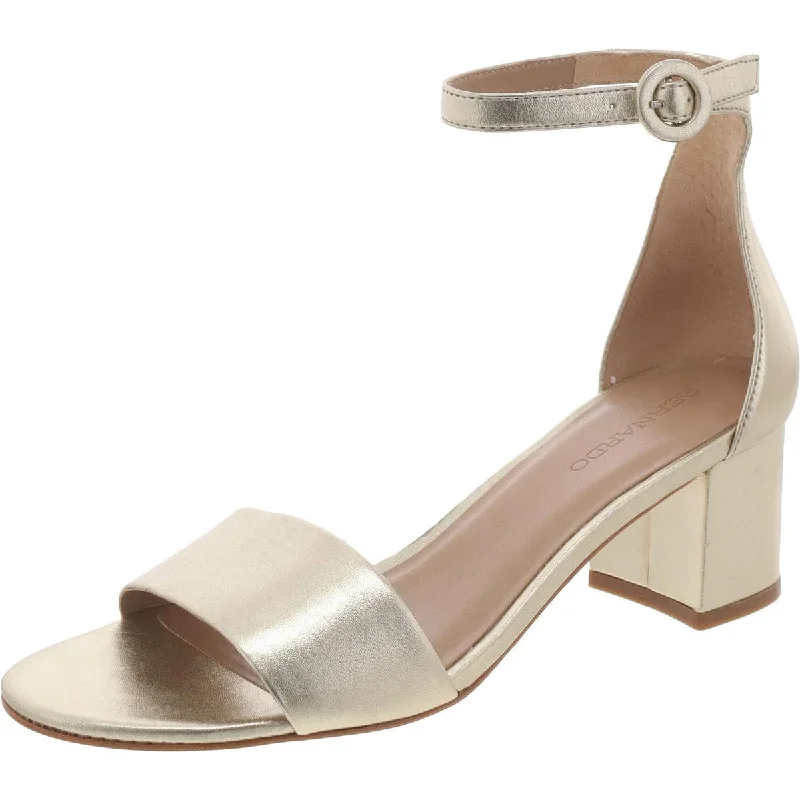 Statement Boots Offer Bernardo Womens Belinda Leather Open Toe Ankle Strap