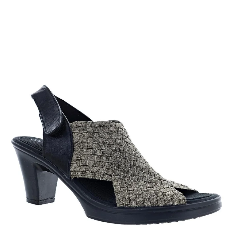 Trend Alert Bernie Mev Womens Beatrice Metallic Woven Dress Heels