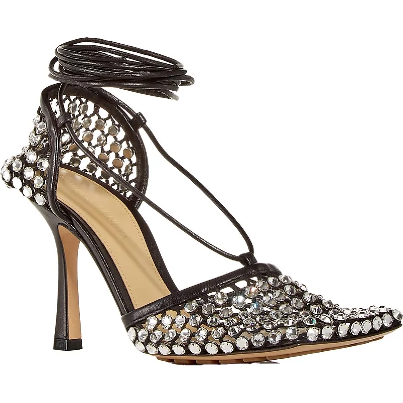 Discount Store Bottega Veneta Womens Lace-Up Square Toe Pumps