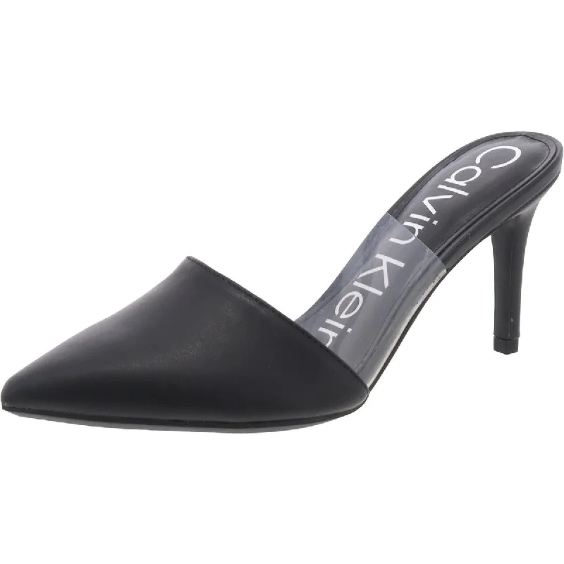 Fall Sale, Prices Drop Calvin Klein Womens Graycie Faux Leather Dressy Mules