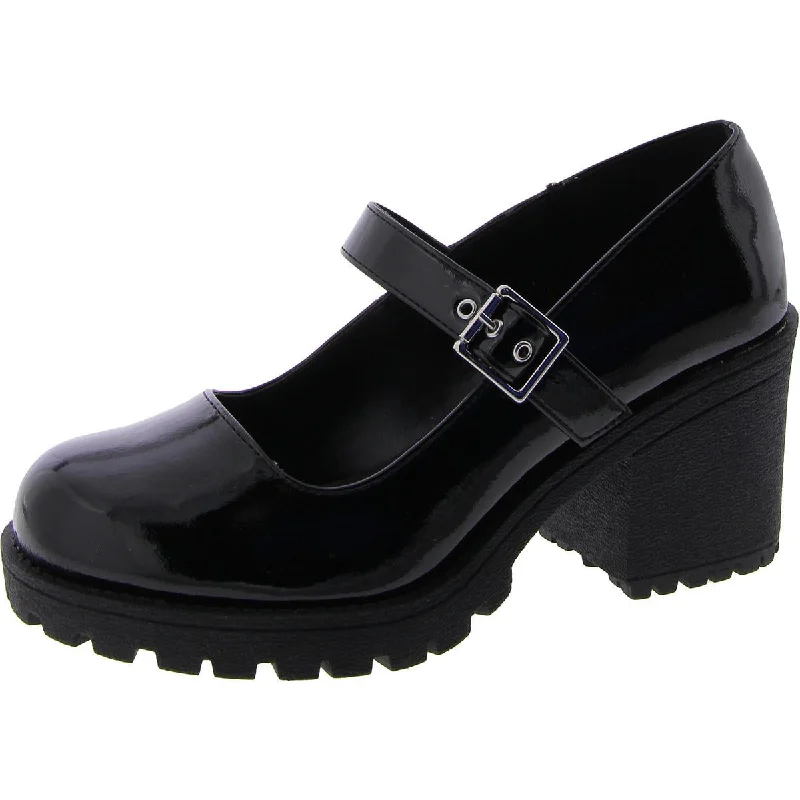 Statement Footwear Discount Chariot & Co Womens Patent Buckle Mary Jane Heels