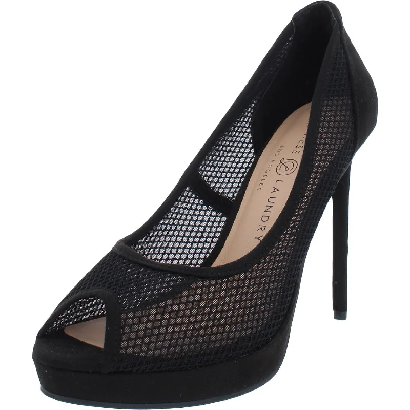 Fall Sale, Prices Drop Chinese Laundry Womens Hallsy Mesh Peep-Toe Pumps