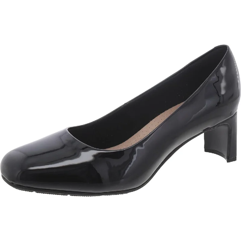 Season Sale Clarks Womens KYNDALL IRIS Patent Leather Square Toe Pumps