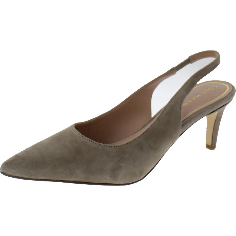 Style Redefined Cole Haan Womens Vandam Suede Slingback Heels