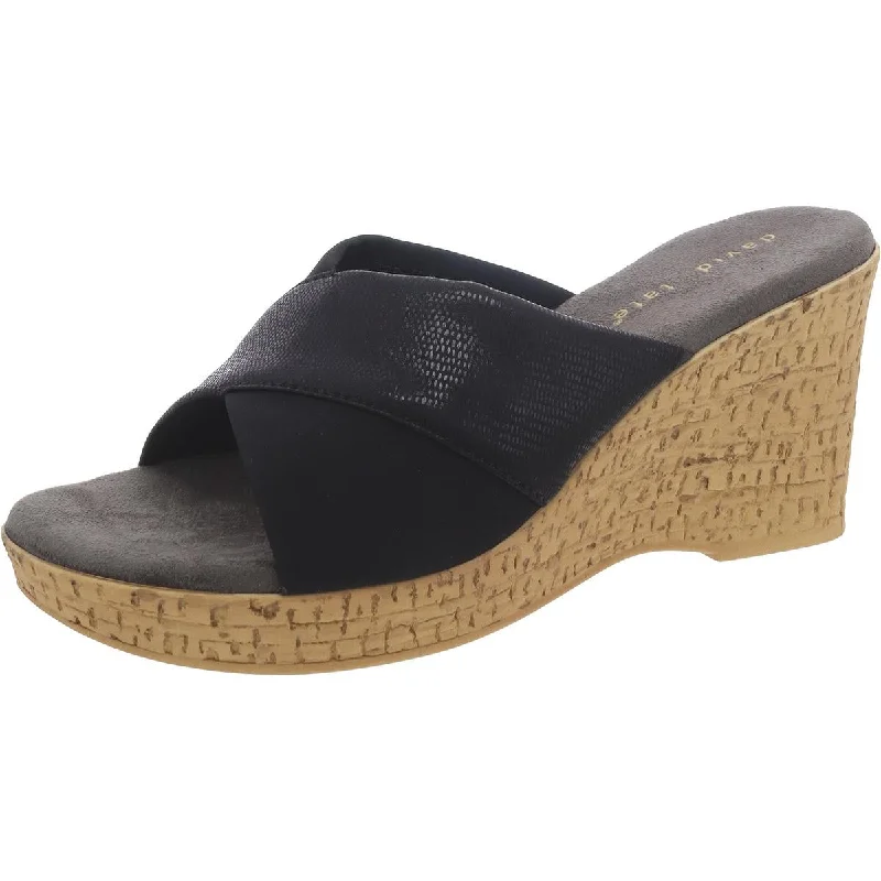 Luxury Women's Shoes David Tate Womens Perfect Wedge Open Toe Wedge Heels