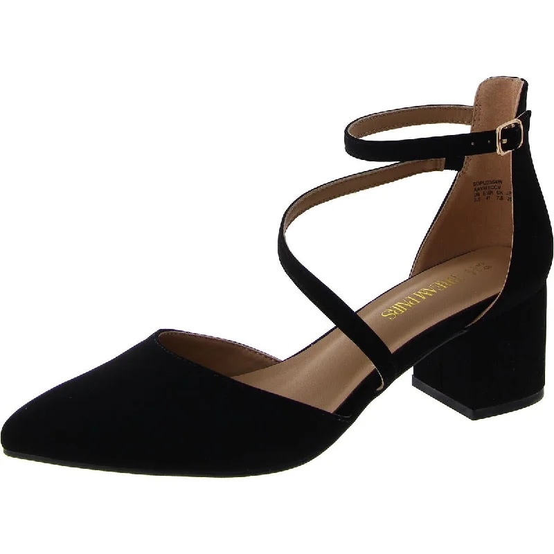 Women's Flats Sale Dream Pairs Womens Almond Toe Block Heel Ankle Strap
